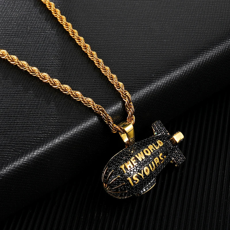 The World Is Yours Blimp Necklace