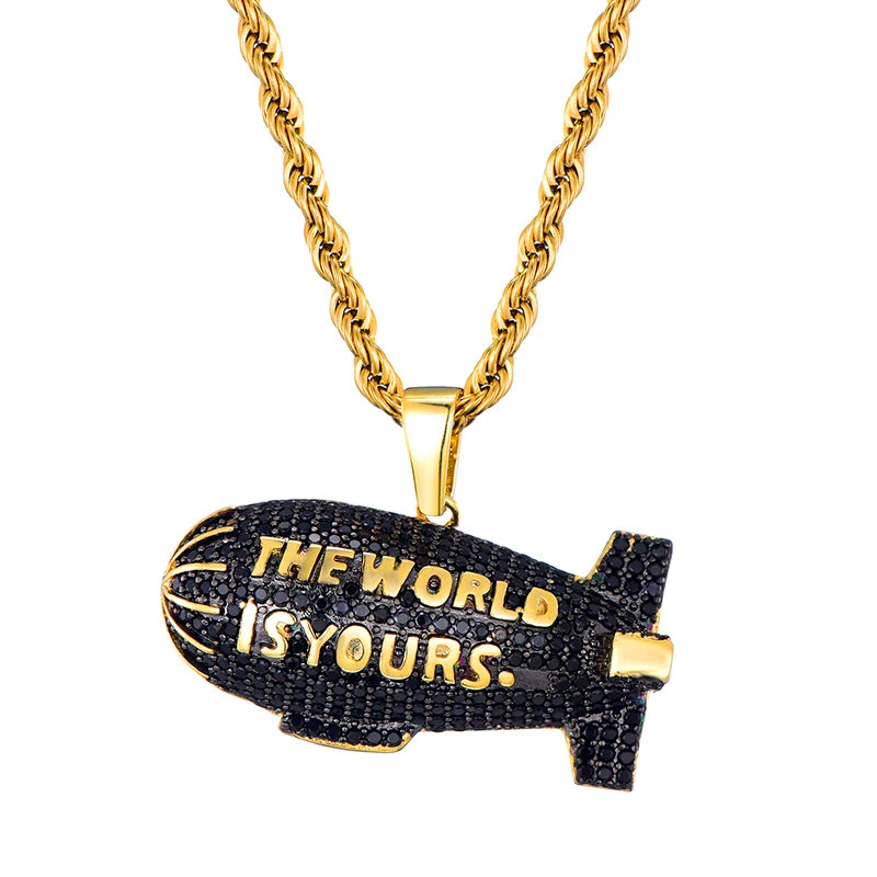 The World Is Yours Blimp Necklace