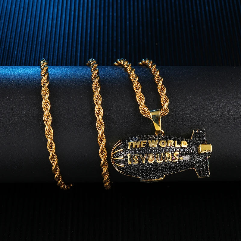 The World Is Yours Blimp Necklace